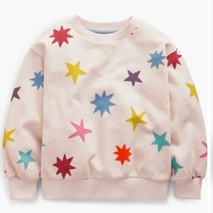 Mini Boden Kids' Star Print Cotton Sweatshirt NWOT